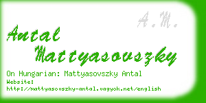 antal mattyasovszky business card